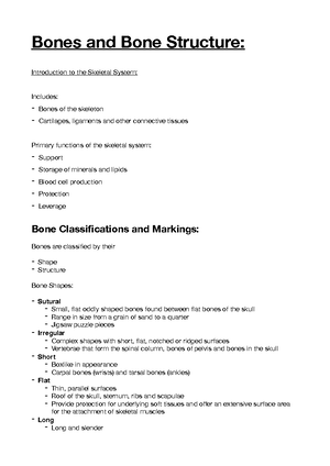 HBS notes week 1 - Human body systems Week 1: Introduction to the human ...