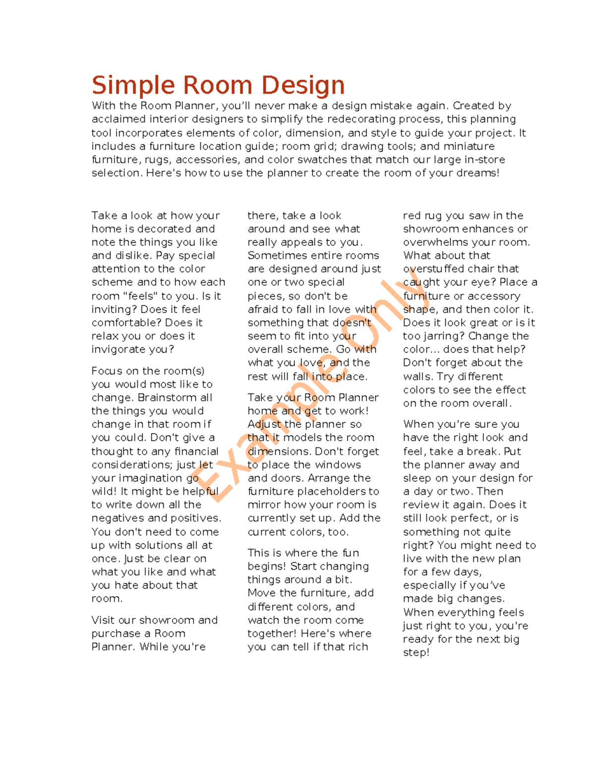 Word 1-3 results - will216d first semester - Simple Room Design With ...