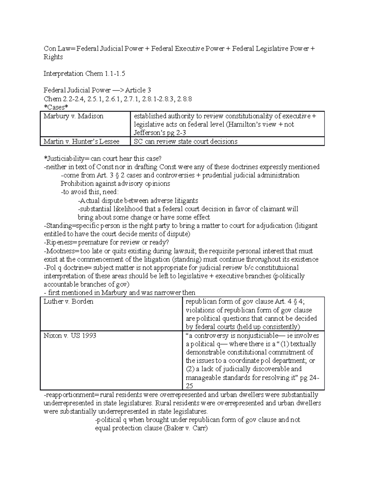 con law essay checklist