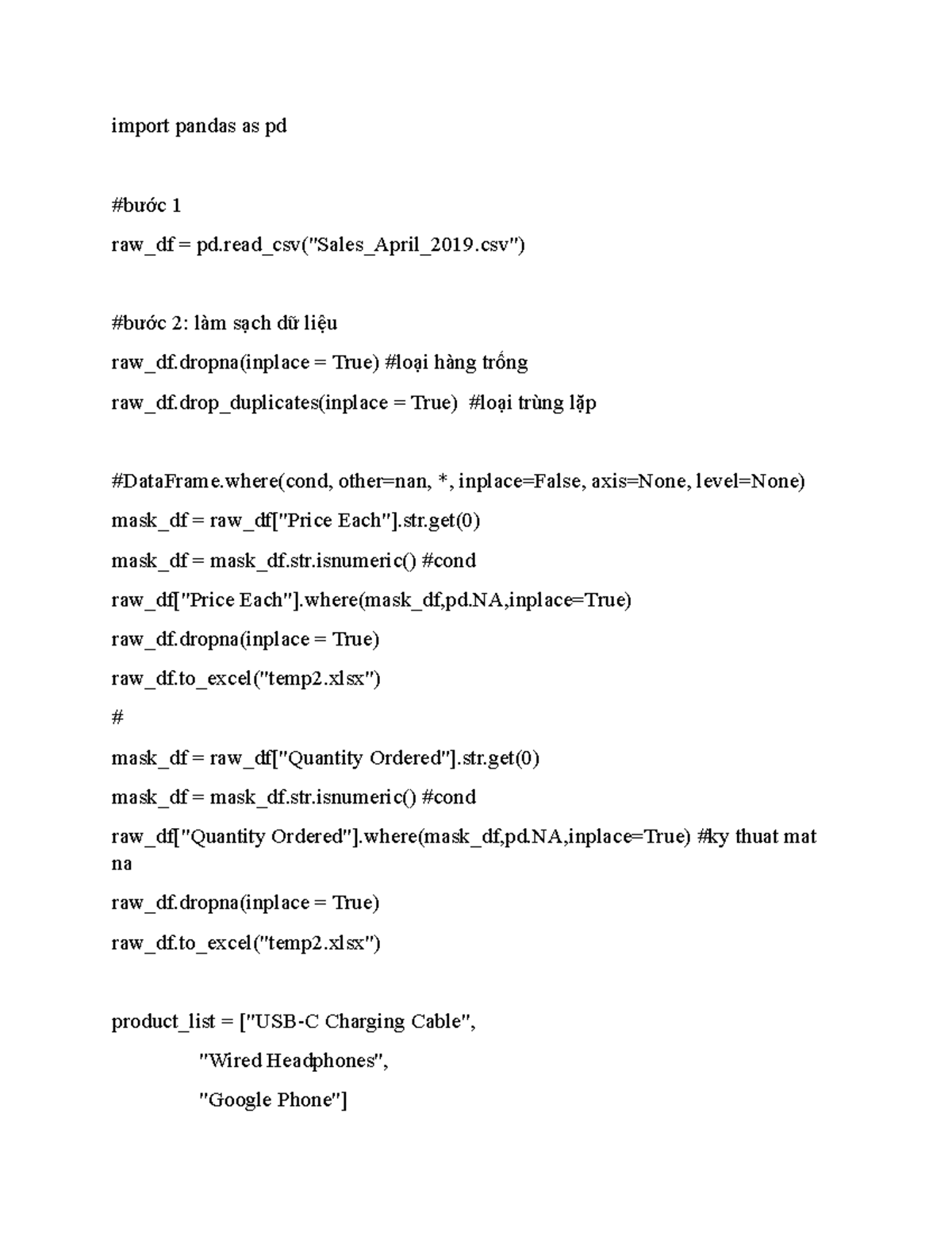 Import pandas as pd - nhà - import pandas as pd #bước 1 raw_df = - Studocu