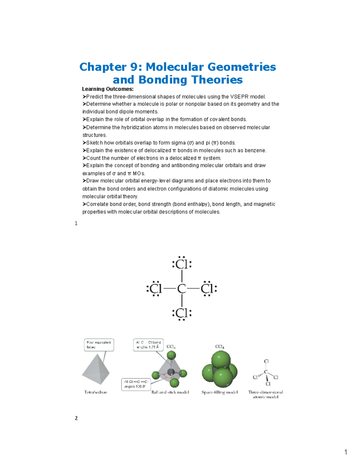 Chapter 9 Molecular Geometries And Bonding Theories - Chapter 9 ...