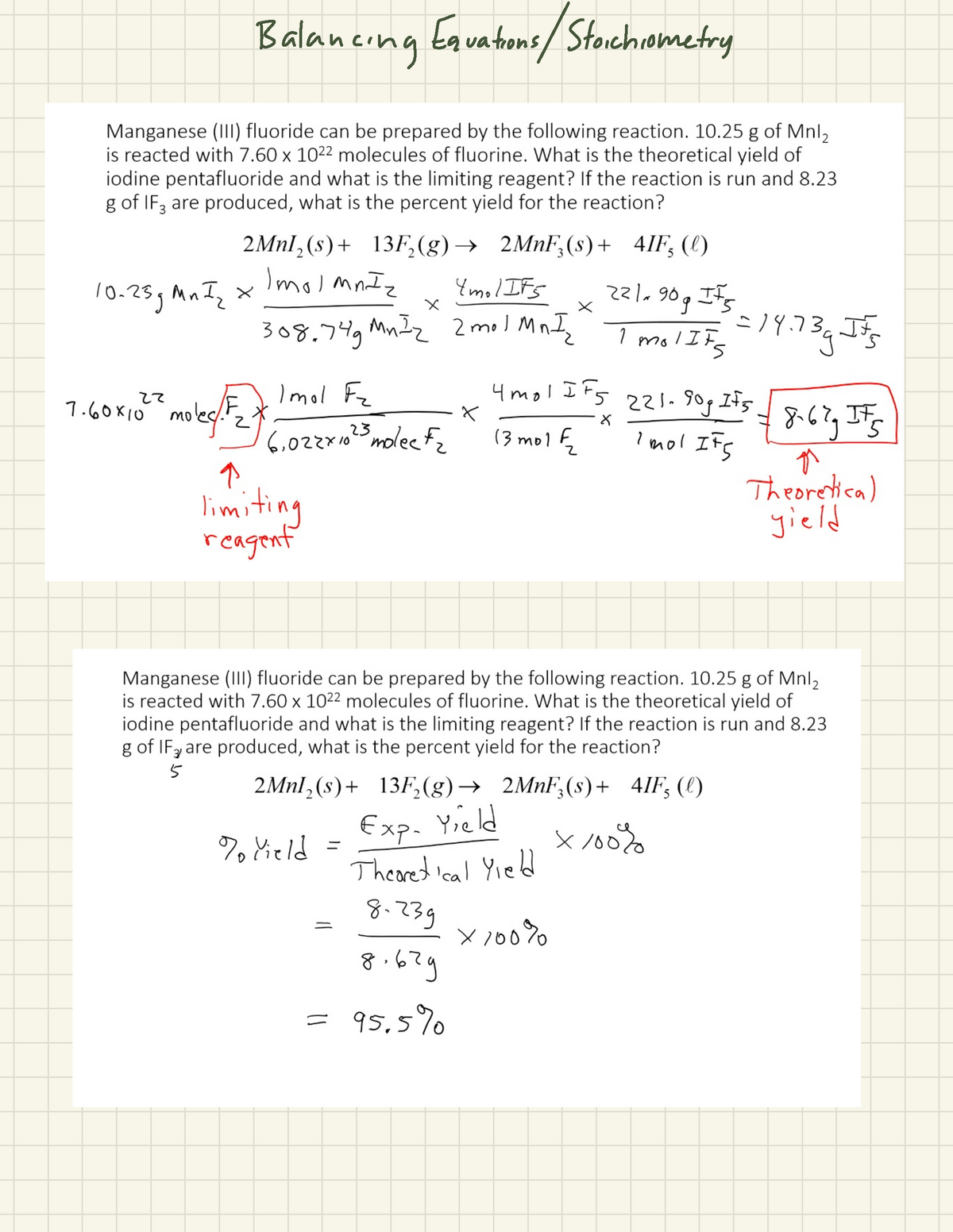 Gen Chem I Copy 14 - My Notes For Gen Chem 1 - CHM1045 - Balancing ...