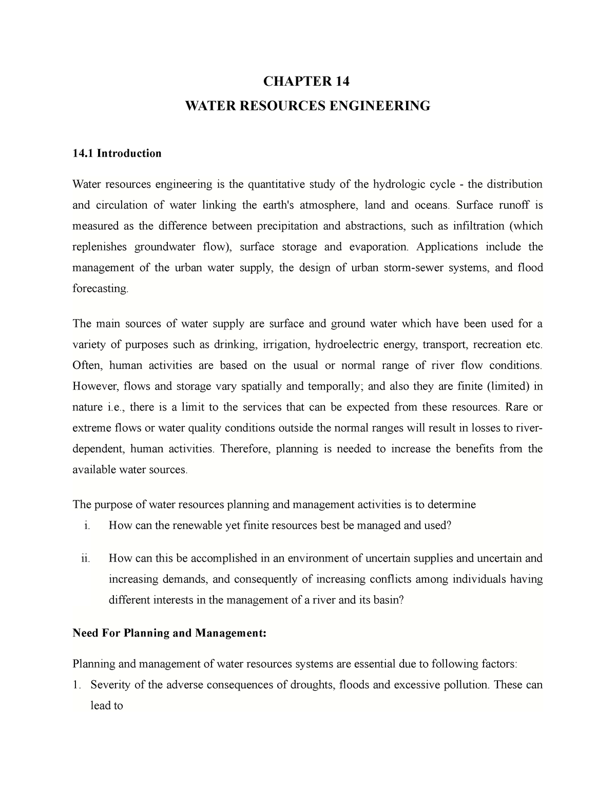 water resources engineering thesis topics