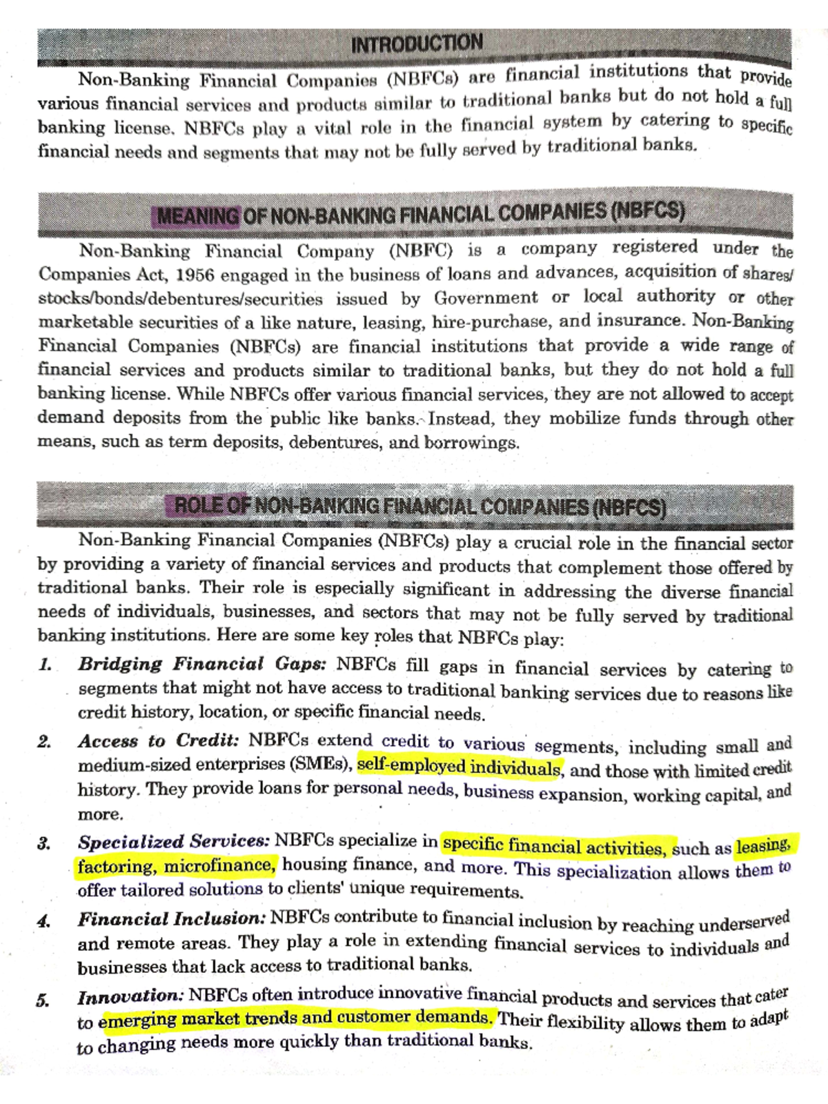 Unit 5 (FIM) - financial institution and markets notes - INTRODUCTION ...