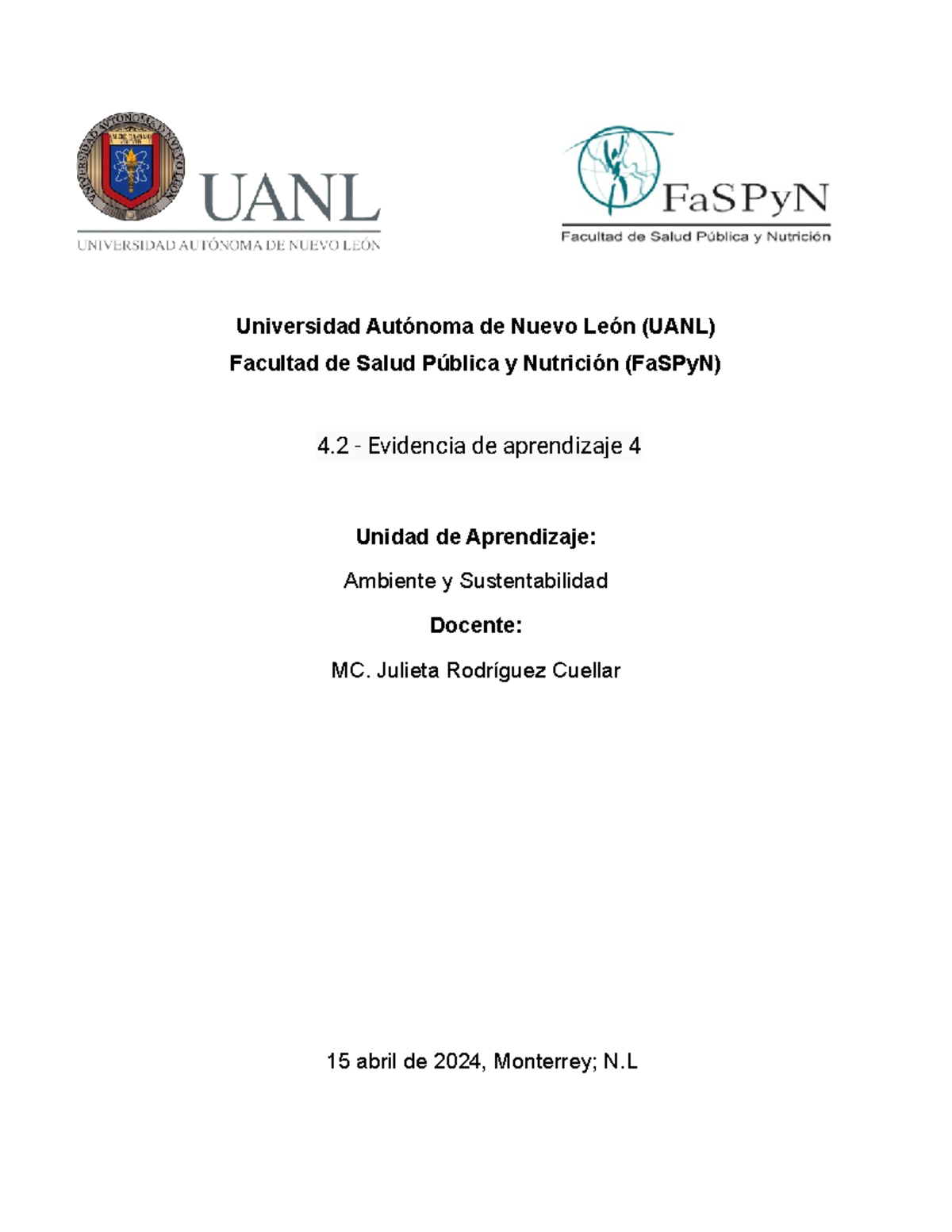 E4S11 - EVIDENCIA DE APRENDIZAJE 4 - Universidad Autónoma de Nuevo León ...