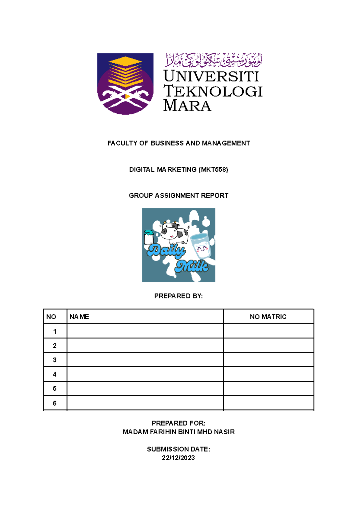 group assignment 2 mkt558