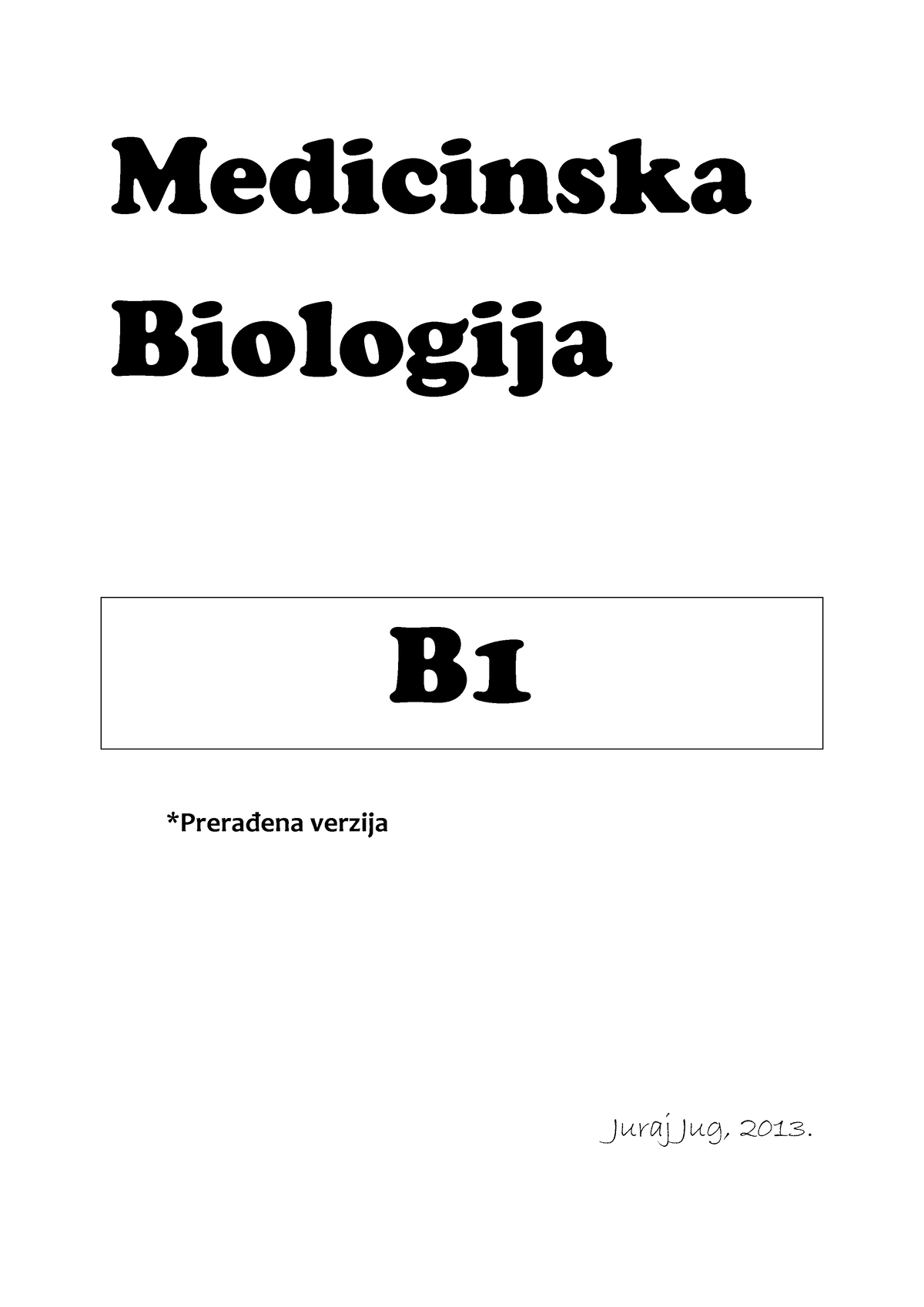 Medicinska Biologija B1 (3 Files Merged) - Medicinska Biologija B ...