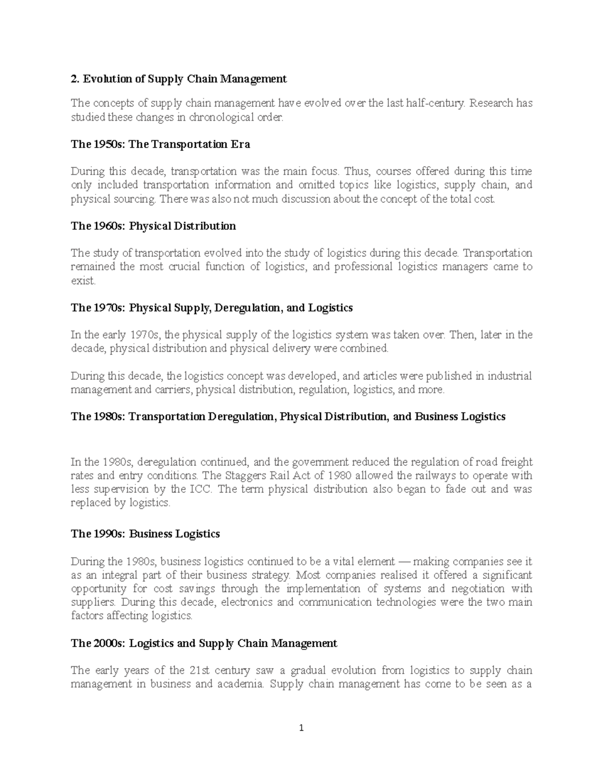 2. Evolution of supply chain management - Evolution of Supply Chain ...