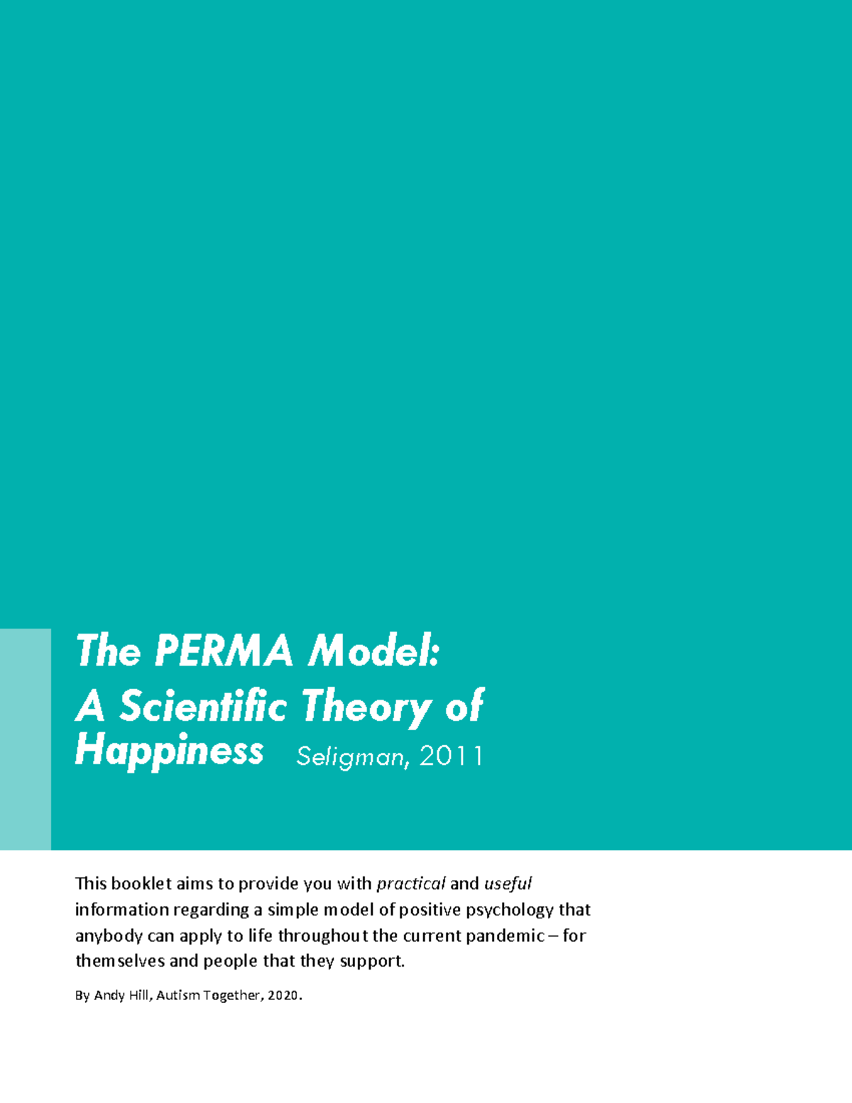 The Perma Model Booklet Update - The PERMA Model: A Scientific Theory ...