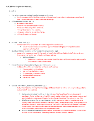 EXAM 3 Study Guide - Module 5 – Respiratory Respiratory Concepts: o ...