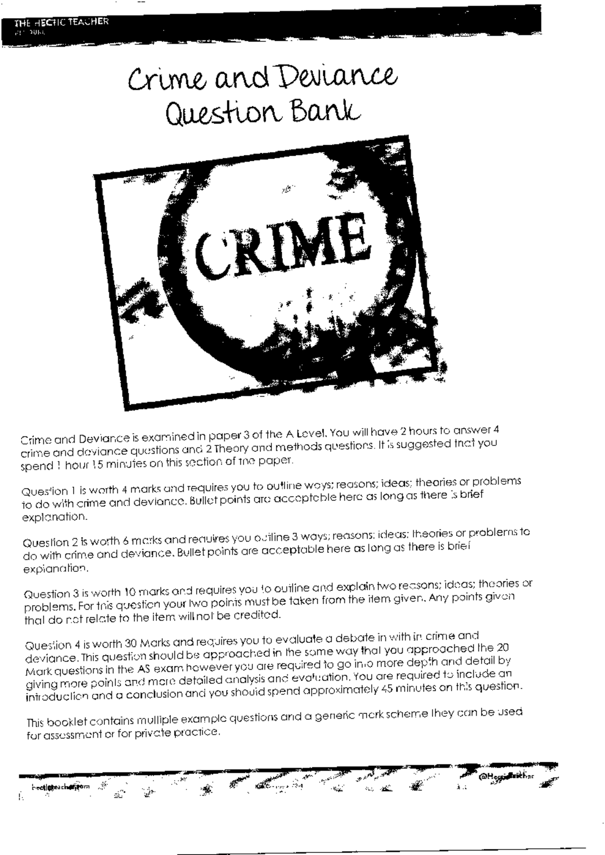 Crime exam questions - EYXM20 - Studocu