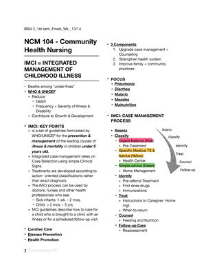 104 Wk16 NCDs - NCM 104 CHN - BSN 2_1st Sem_Finals_Wk _ NCM 104 - CHN ...