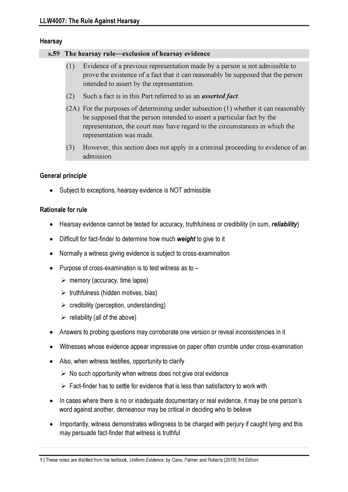 llw4007-the-rule-against-hearsay-hearsay-s-the-hearsay-rule-exclusion