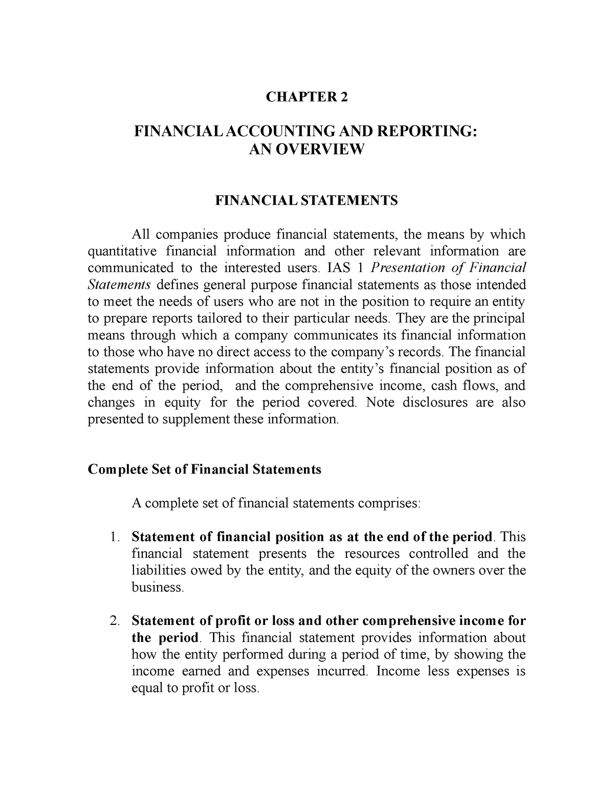 Overview-of-FAR - Hhhhhhhhhh - CHAPTER 2 FINANCIAL ACCOUNTING AND ...