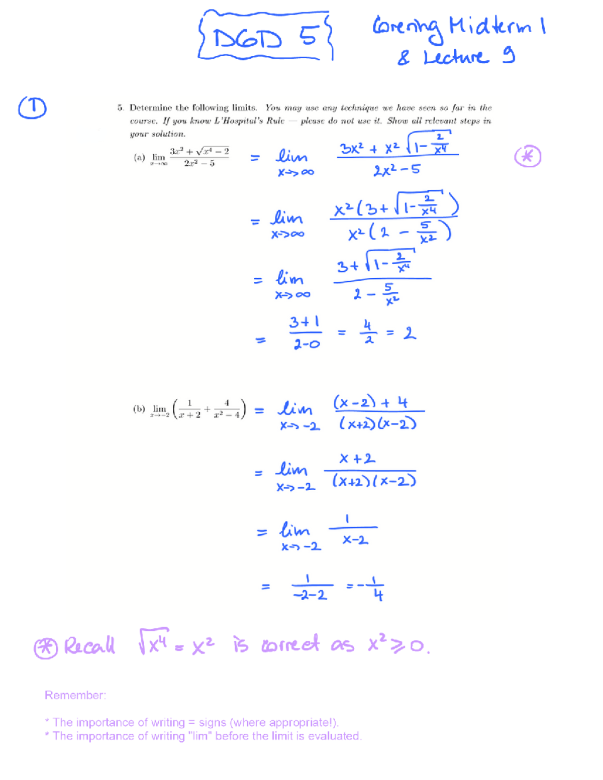 DGD-5-Solutions - 5th discussion group answers - MAT1320 - Studocu