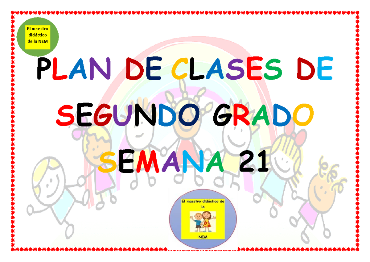PLAN DE 2 grado Semana 21 - PLAN DE CLASES DE SEGUNDO GRADO SEMANA 21 ...