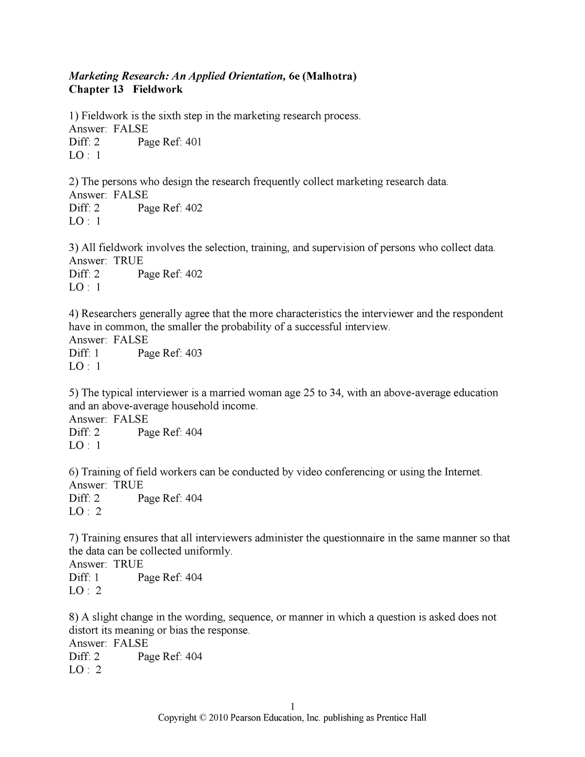 Chap13 - for testing what you have studied in chapter 13 - Marketing ...