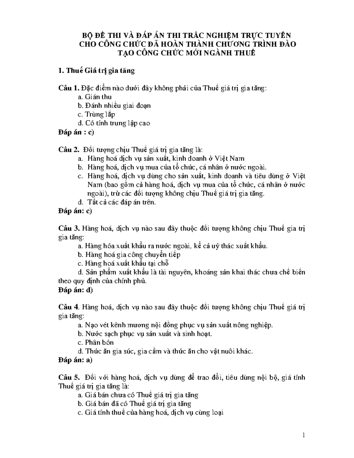 [123doc] - He-thong-cau-hoi-trac-nghiem-thue-co-dap-an - B THI VÀ ÁP ÁN ...