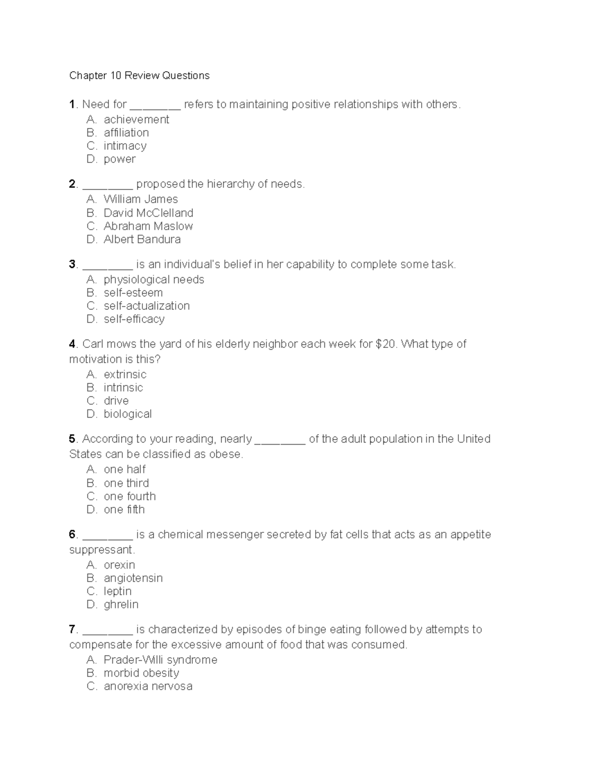 Chapter 10 Review Questions - Chapter 10 Review Questions Need For ...