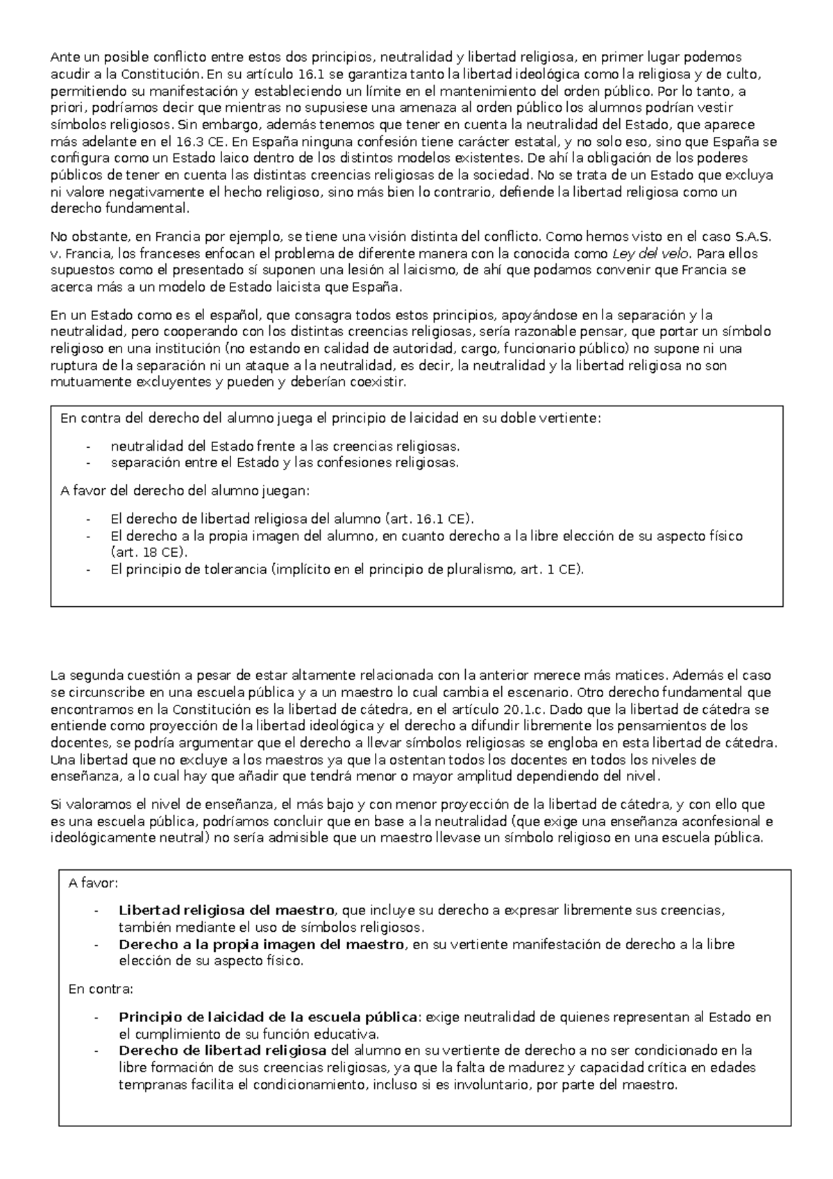 Práctica 1 - Práctica 1 De Libertad De Conciencia Y Su Proyección En ...