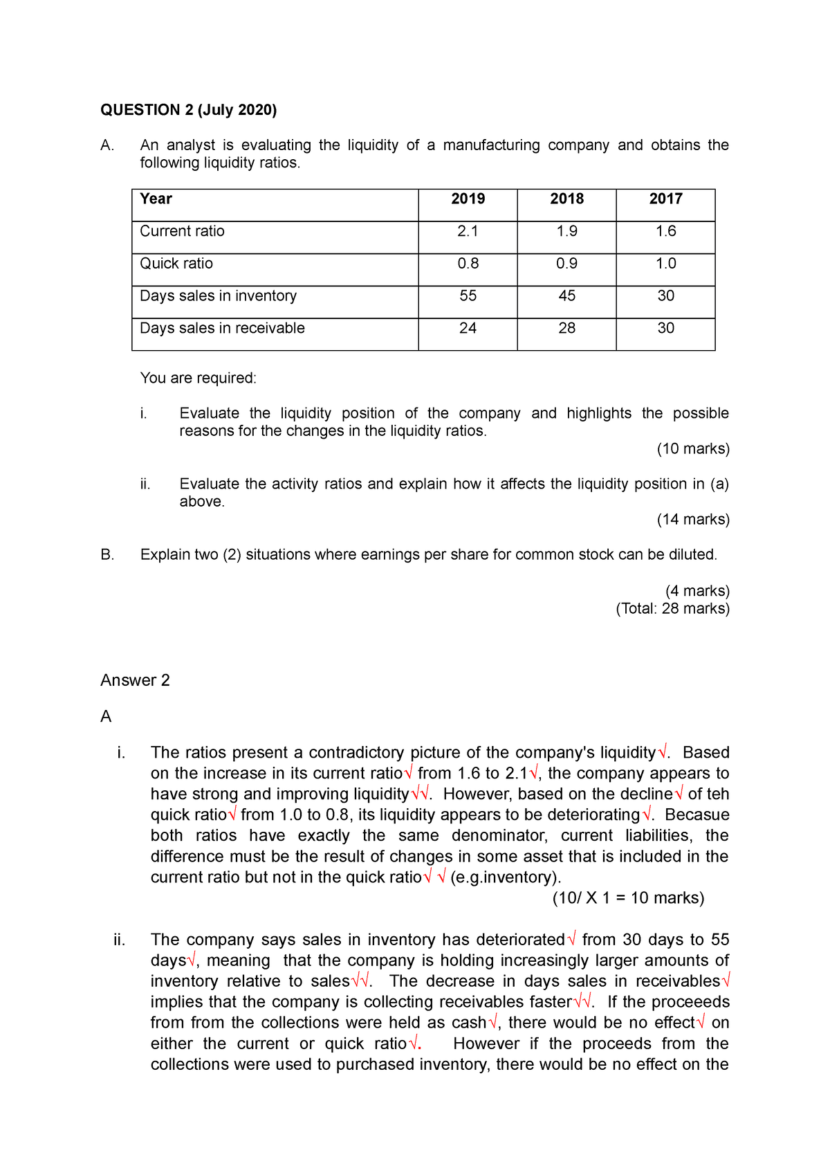 ratio analysis assignment uitm