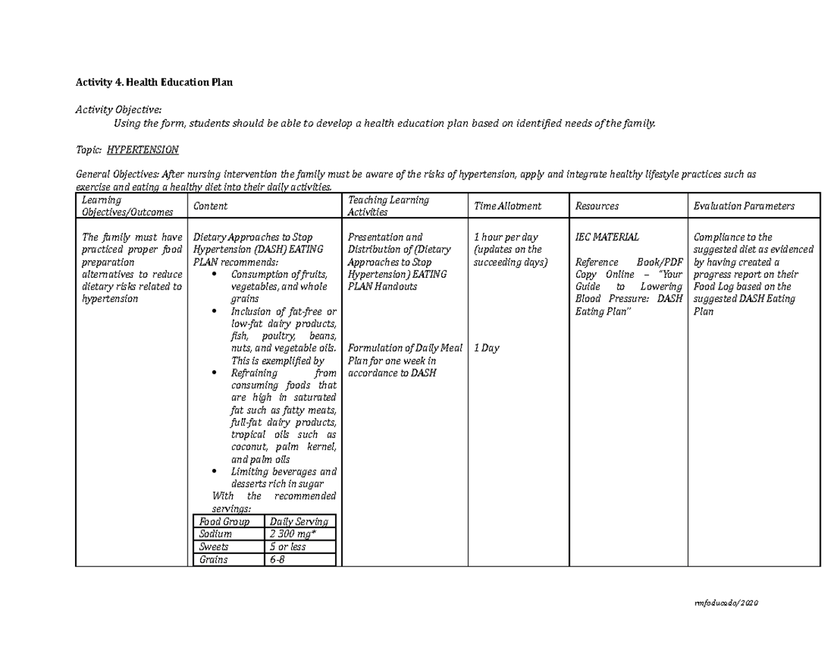 health-teaching-plan-activity-4-health-education-plan-activity