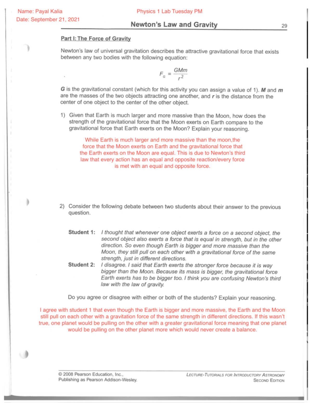 Physics Lab 3 Newton - PHYS 2400 - Studocu