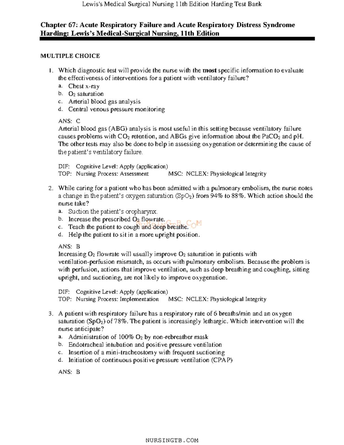 Ards (focus On Abgs) - Case Study About Cardiovascular Health For 