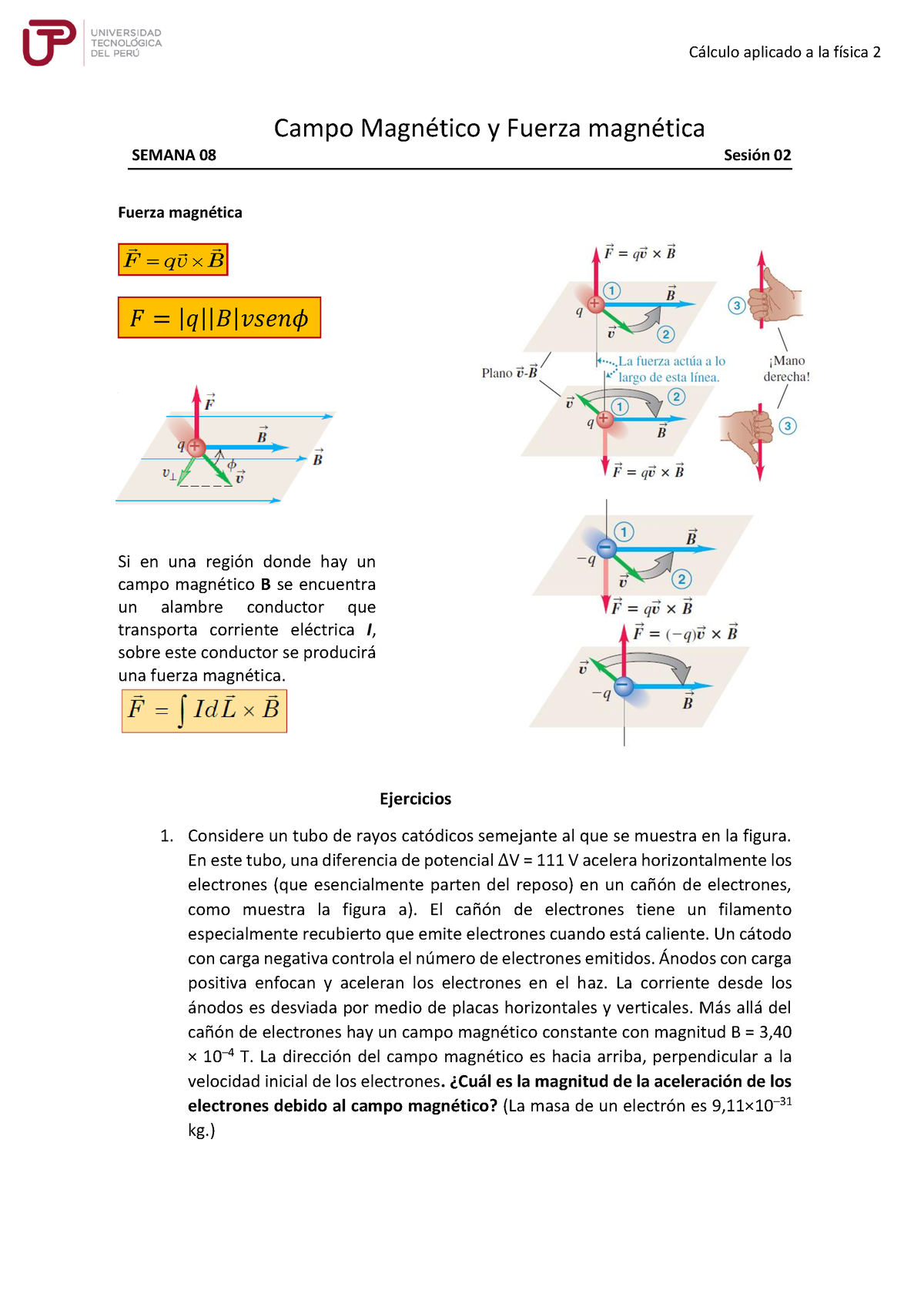 S Sem8 Ses2 Campos Magneticos-1 - Campo Magnético Y Fuerza Magnética ...