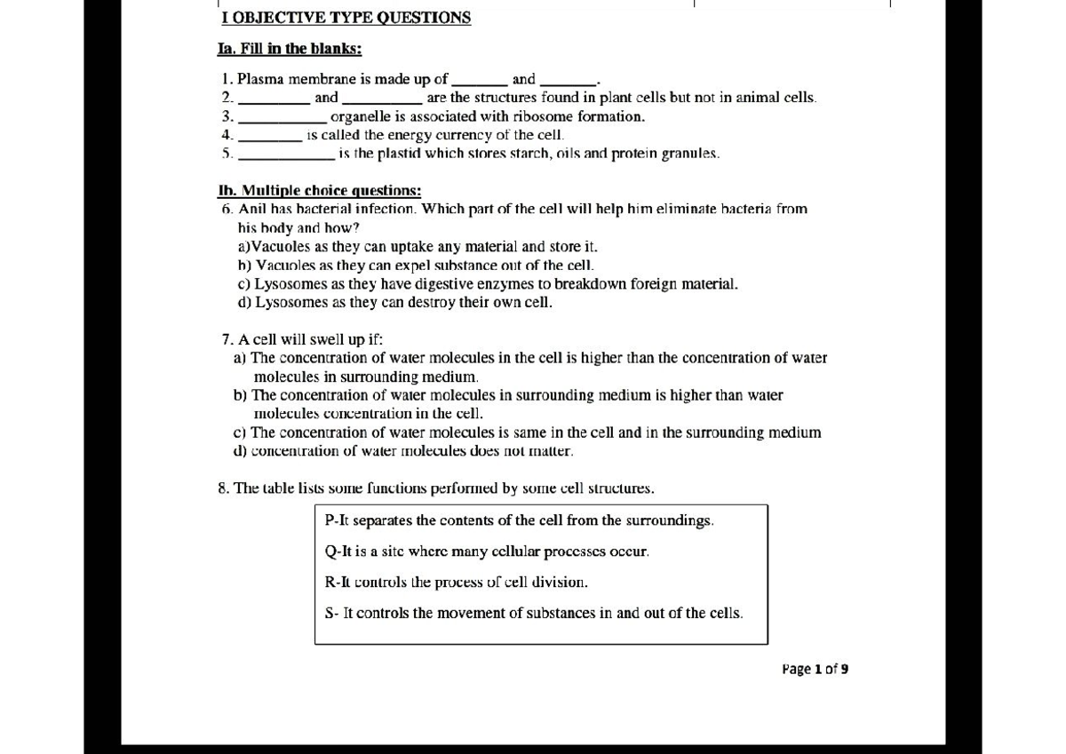 biology class 9 notes chapter 1