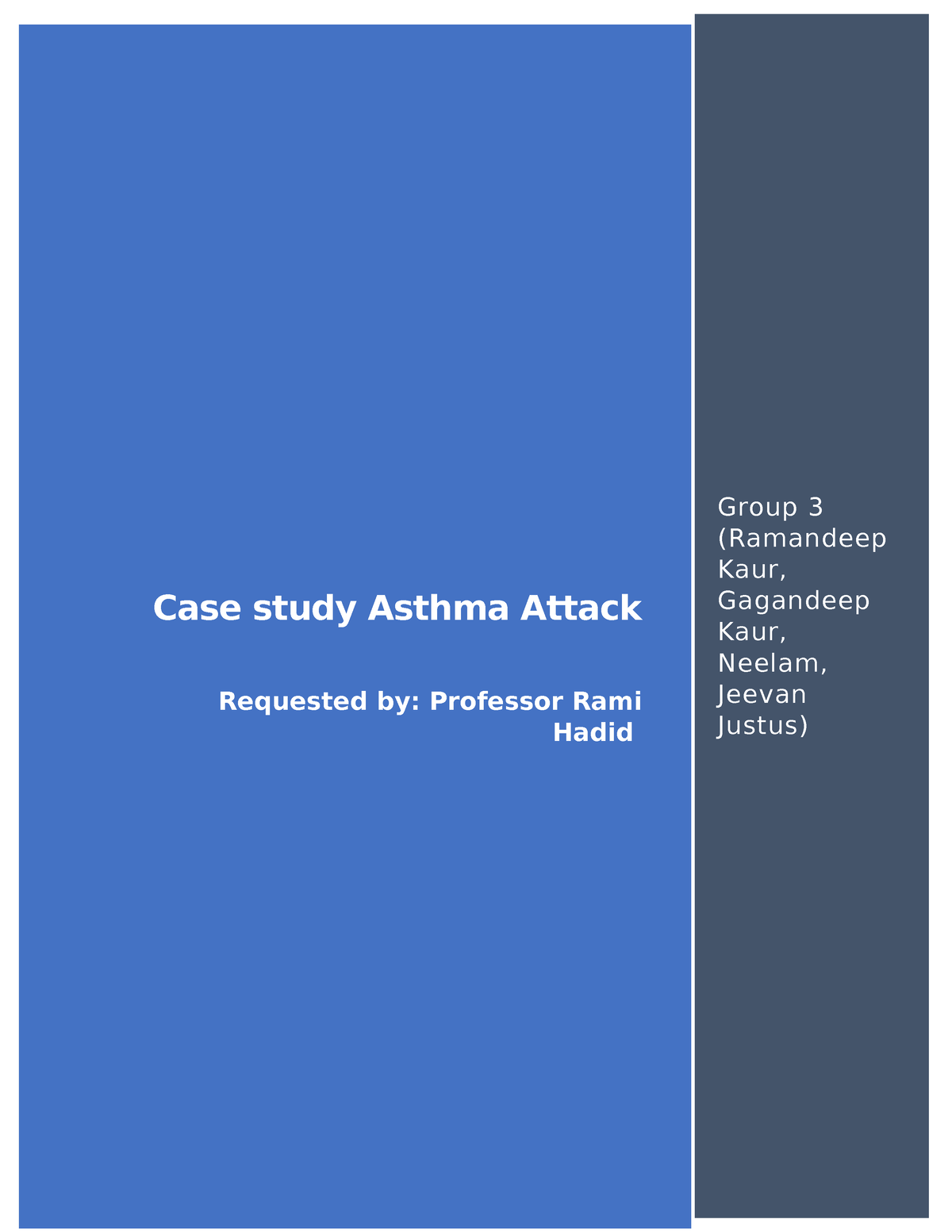 case study for asthma attack