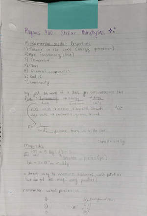 Phys460 class notes: spectral lines, stellar spectra, Saha eq. - Phys ...