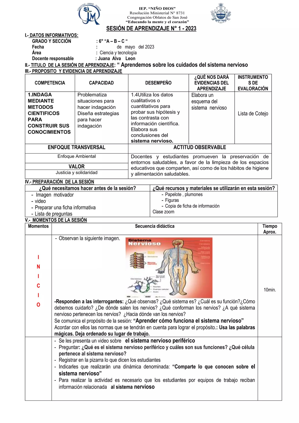 Document - rider - AMAR IEP. Resolución Ministerial 8731 Congregación ...