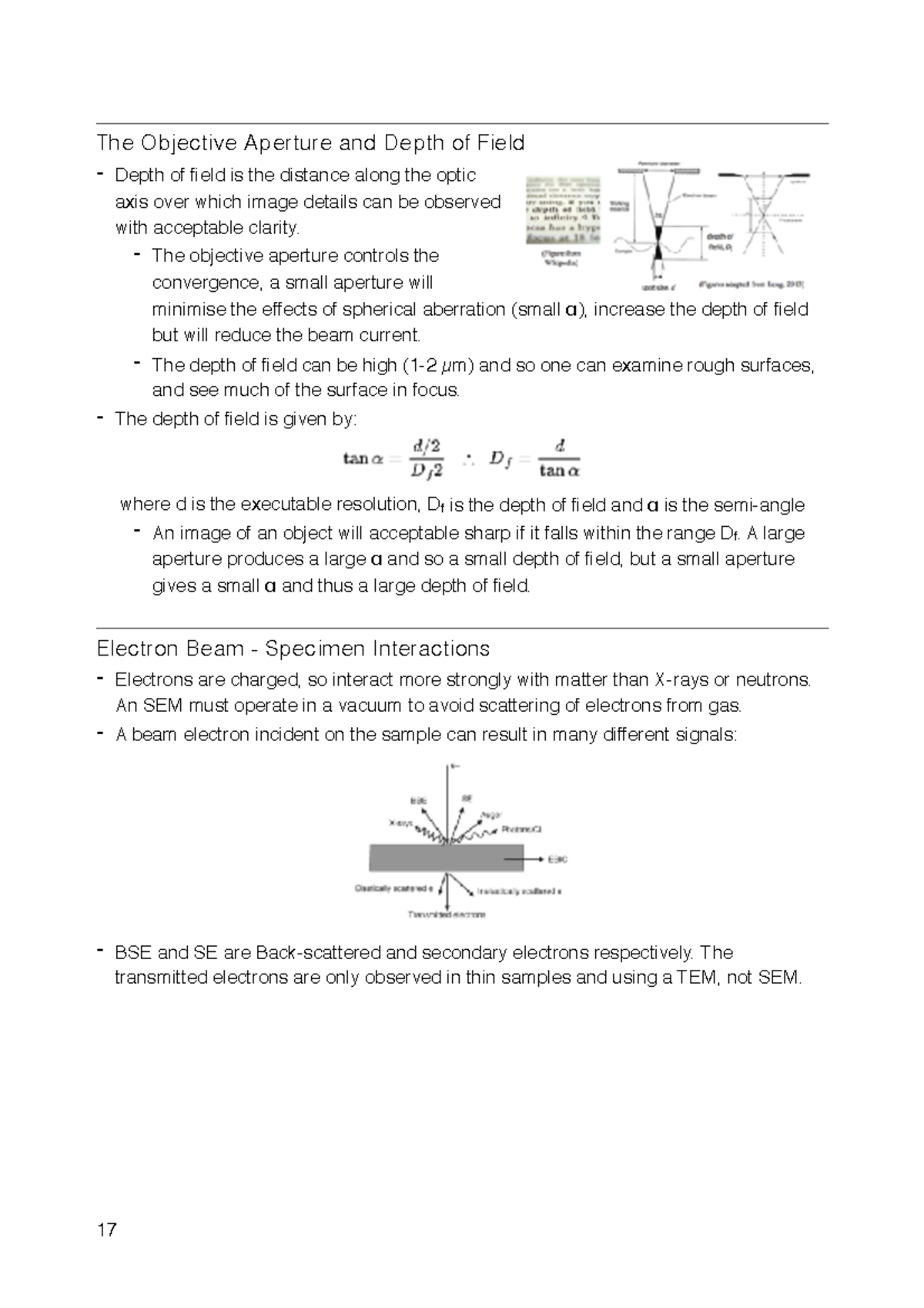 1B Natural Sciences - Materials Science - Course D - Part 4 - The ...