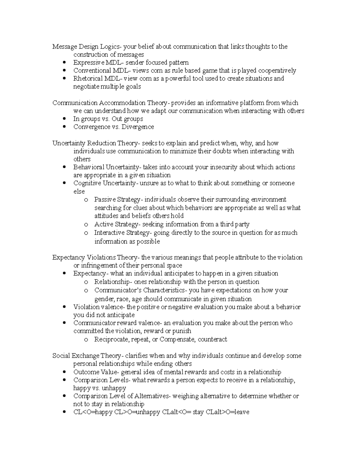 Comm Exam 2 Study Guide - Summary Real Communication: an Introduction ...