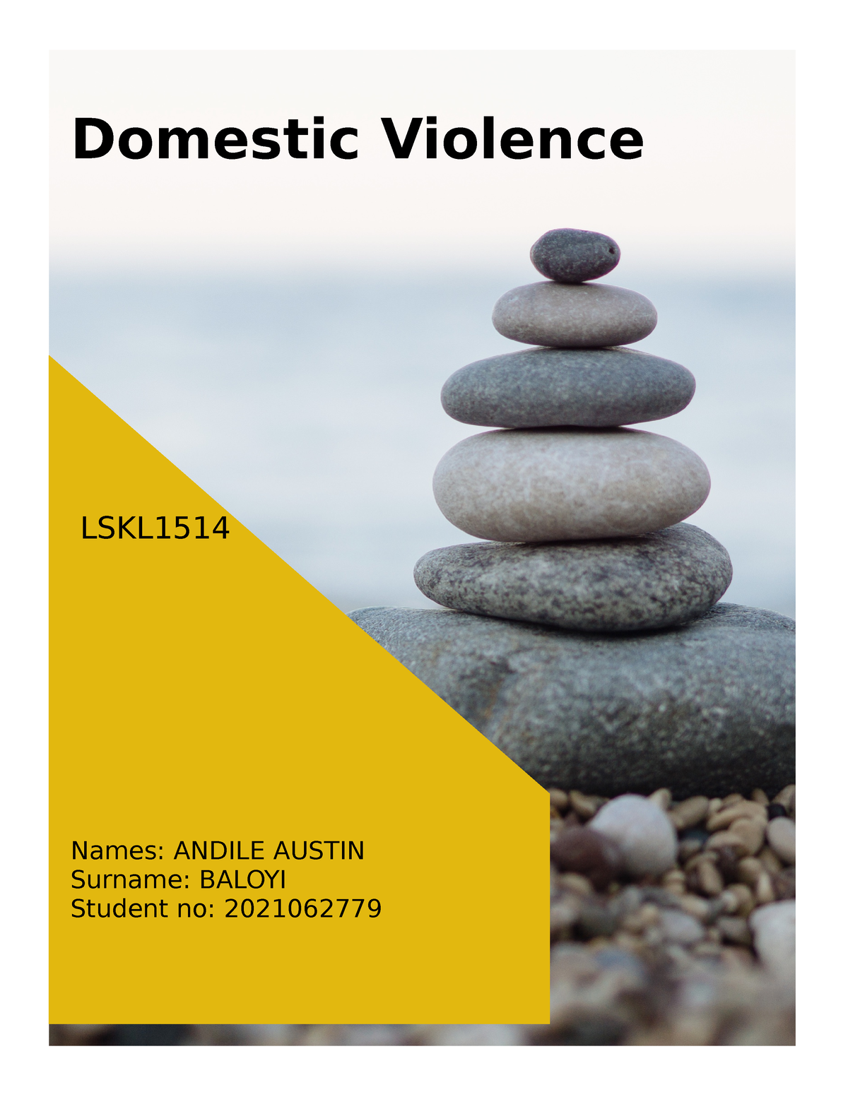 good titles for domestic violence essay