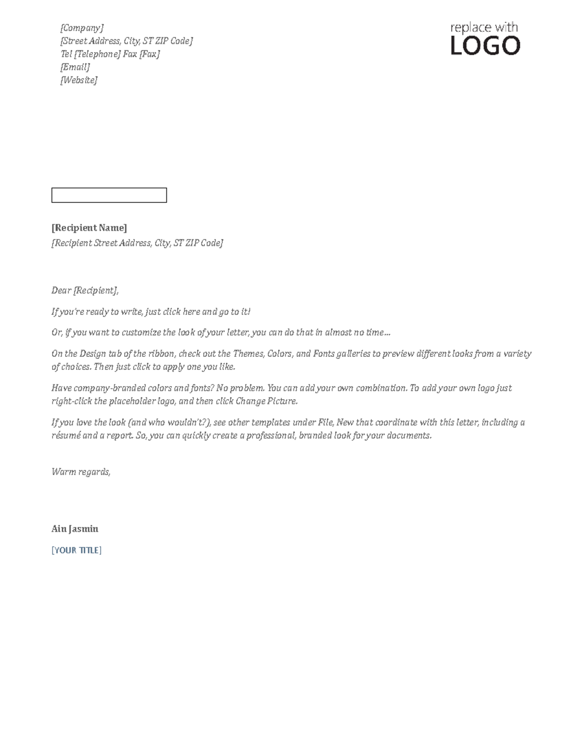 ASM 452 Module 6 - notes - [Recipient Name] [Recipient Street Address ...