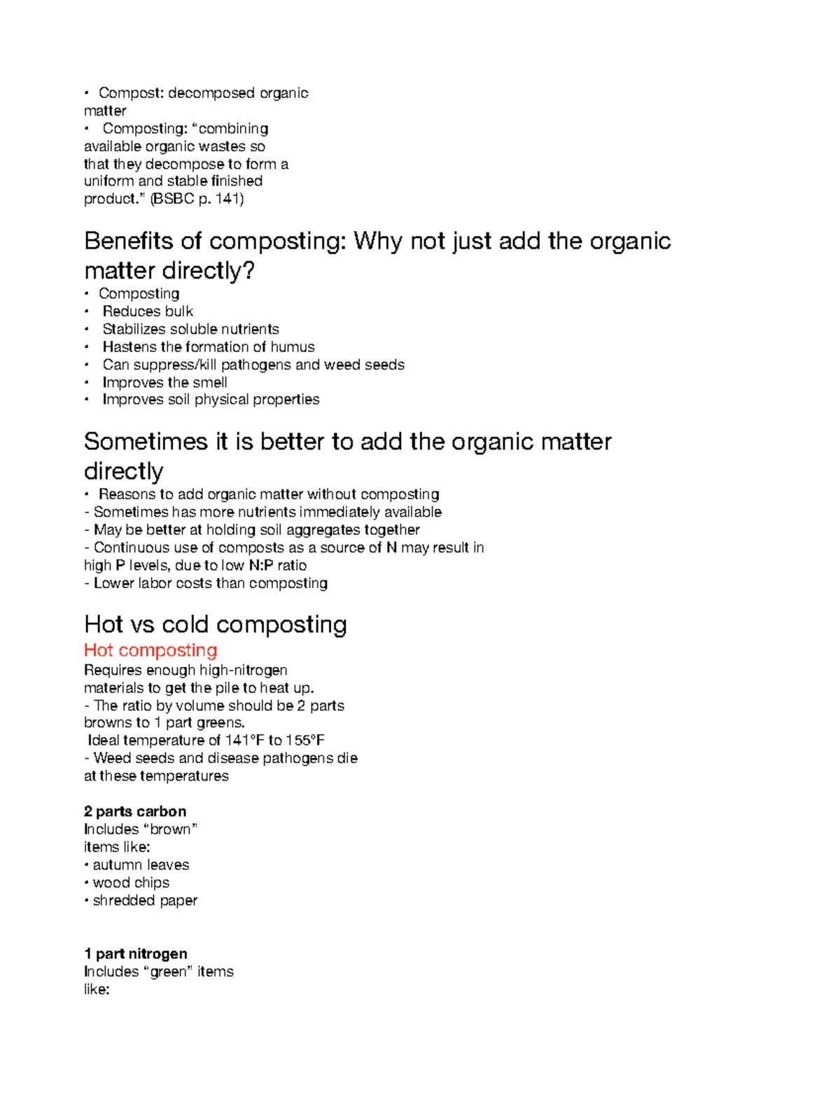 Soil Science Composting - Compost: decomposed organic matter Composting ...
