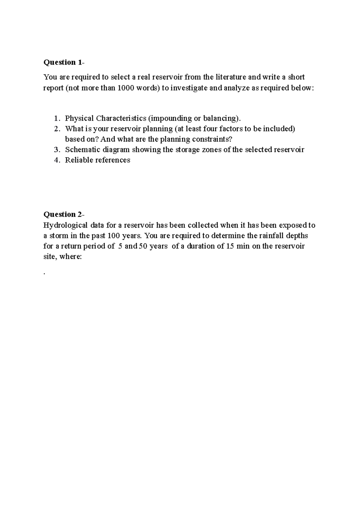 onr3 assignment question paper