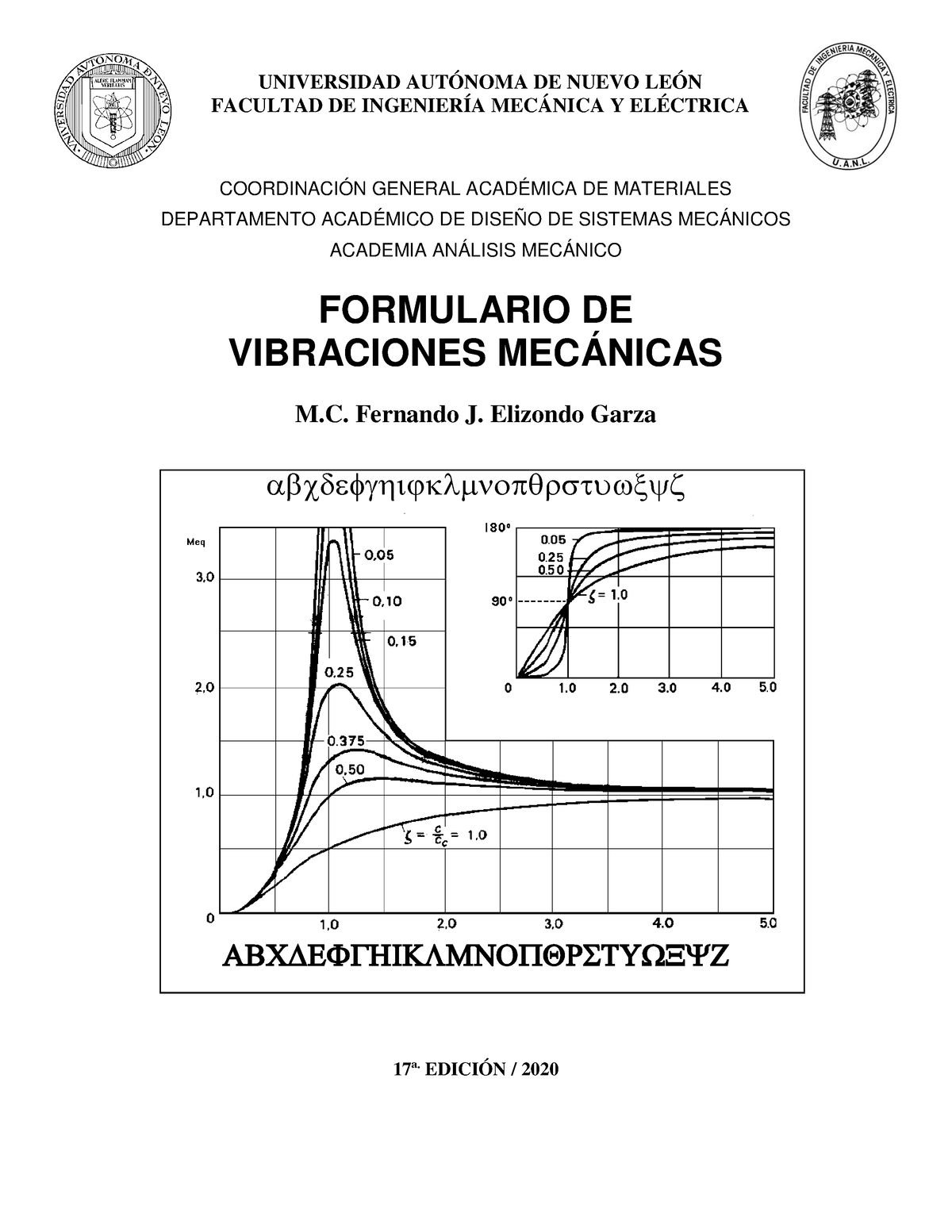 Formulario- Vibraciones-MECÁ Nicas - UNIVERSIDAD AUTÓNOMA DE NUEVO LEÓN ...