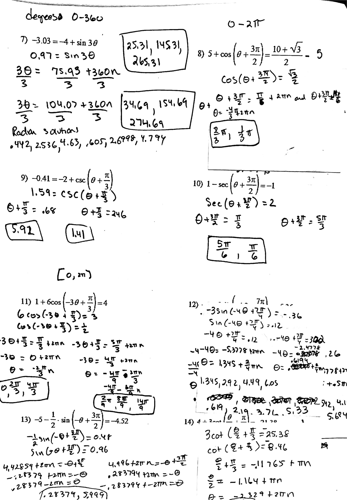 Unit1Trigpacket Solutions - Studocu