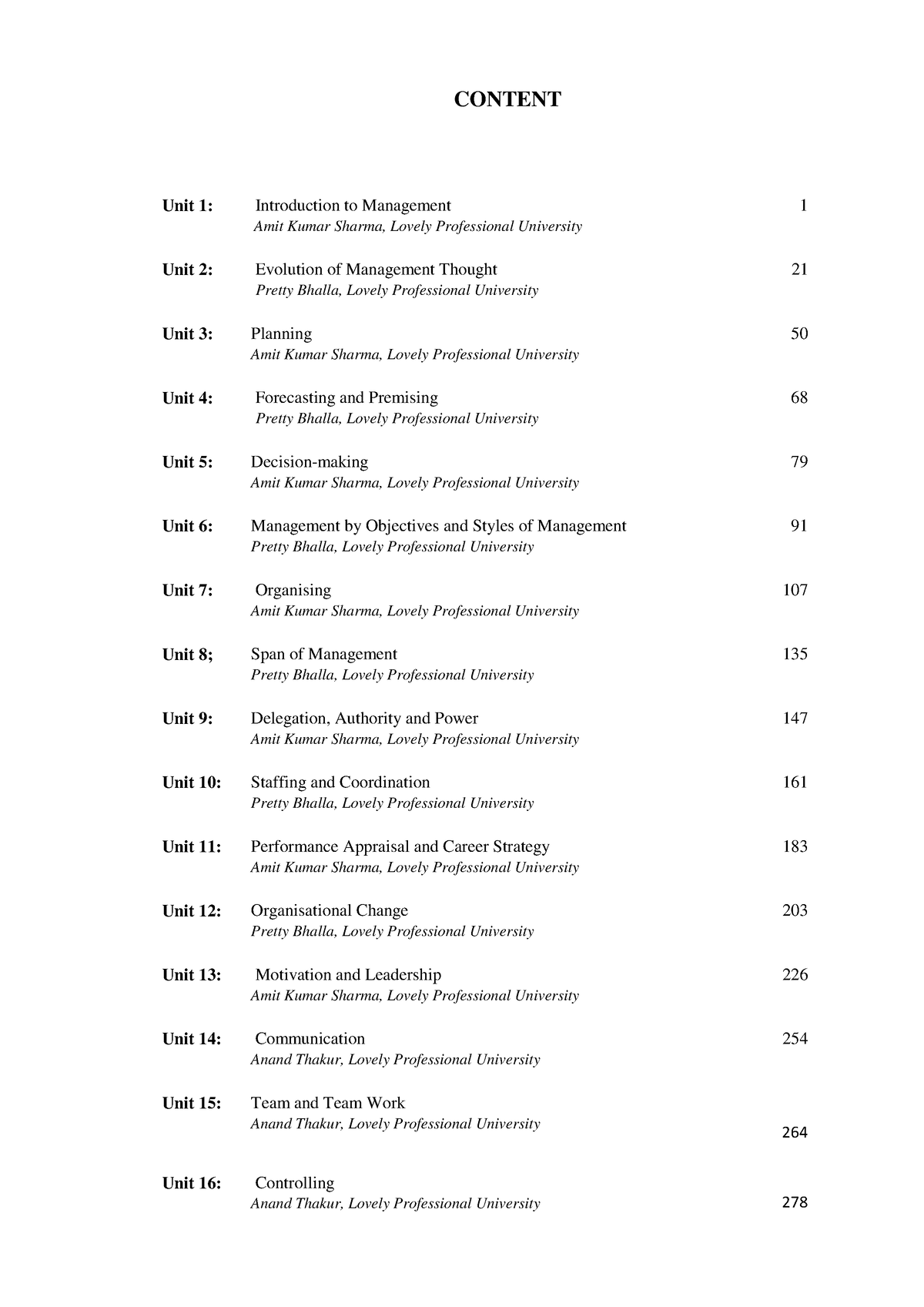 Principles And Practices Of Management Chapter 1 - CONTENT Unit 1 ...