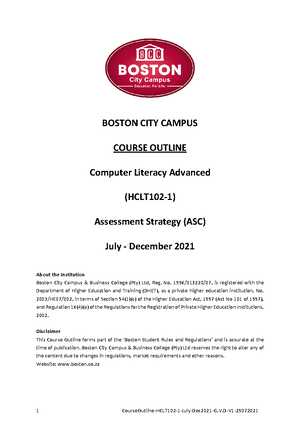 UNIT 5 AND 6 - Assignment - 1 HCLT108-1-Jan-June2023-T&L-Memo-W3-IM-V2 ...