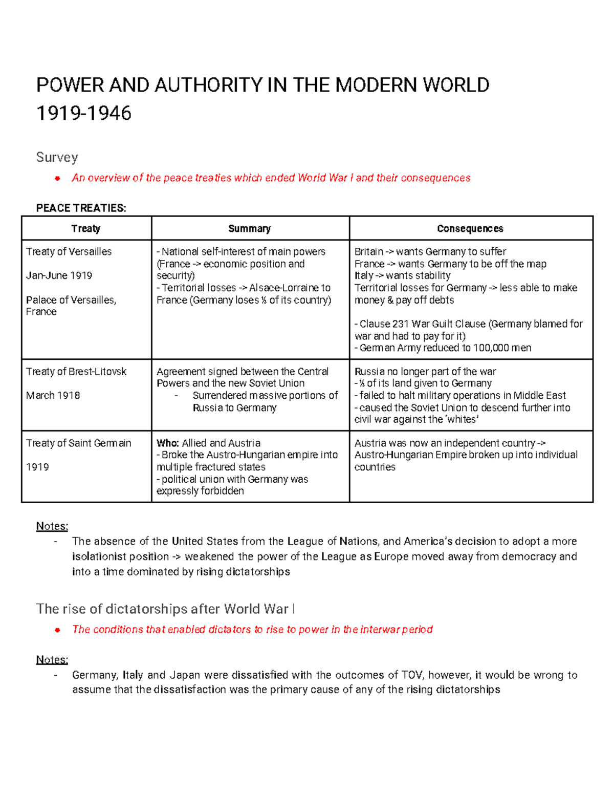 Brief notes Power and Authority - POWER AND AUTHORITY IN THE MODERN ...