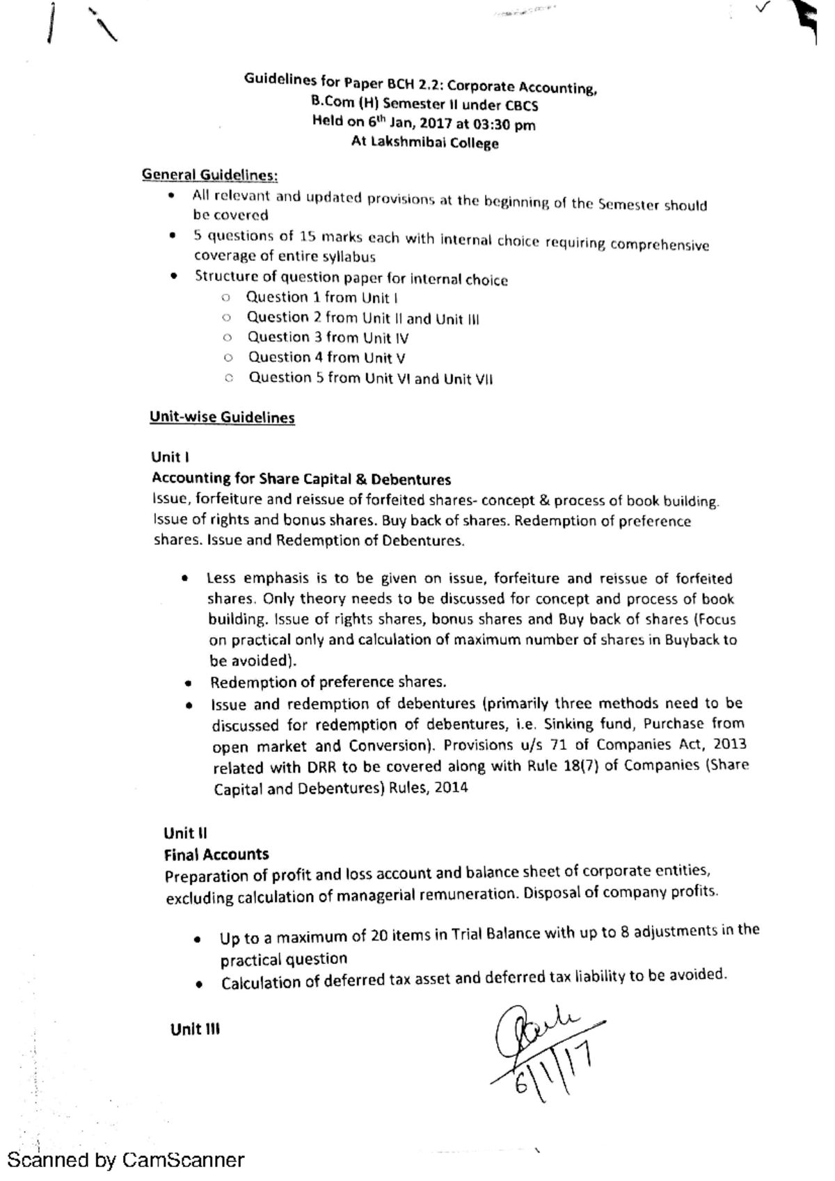 Corporate Accounting syllabus hons. Scanned by CamScanner
