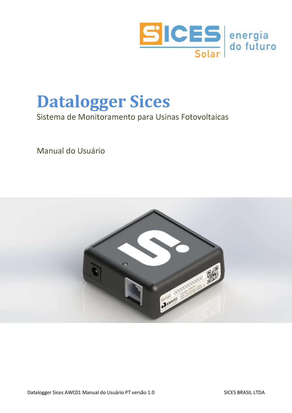 Datalogger Sices AWC01 Manual Do Usuário PT Versão 1 - Datalogger Sices ...