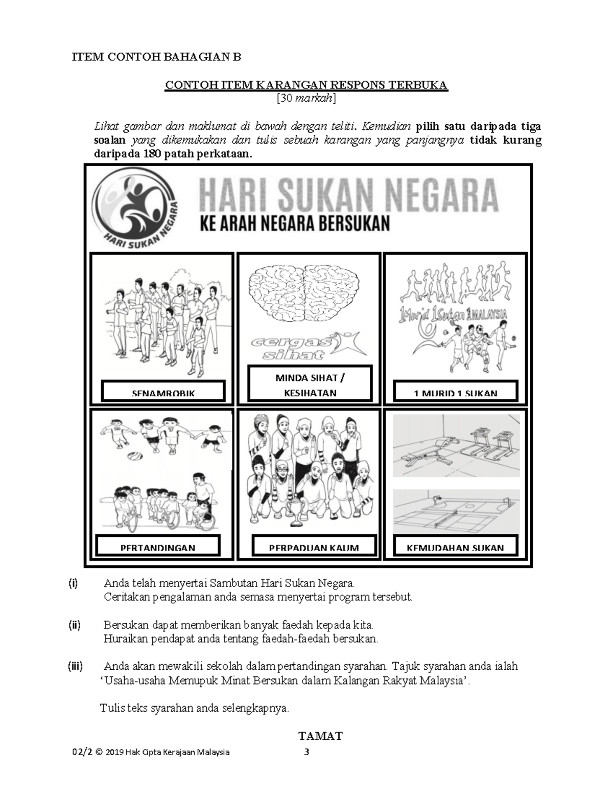 02 2 ITEM Contoh Bahagian B - ITEM Karangan Respons Terbuka - 02/2 ...