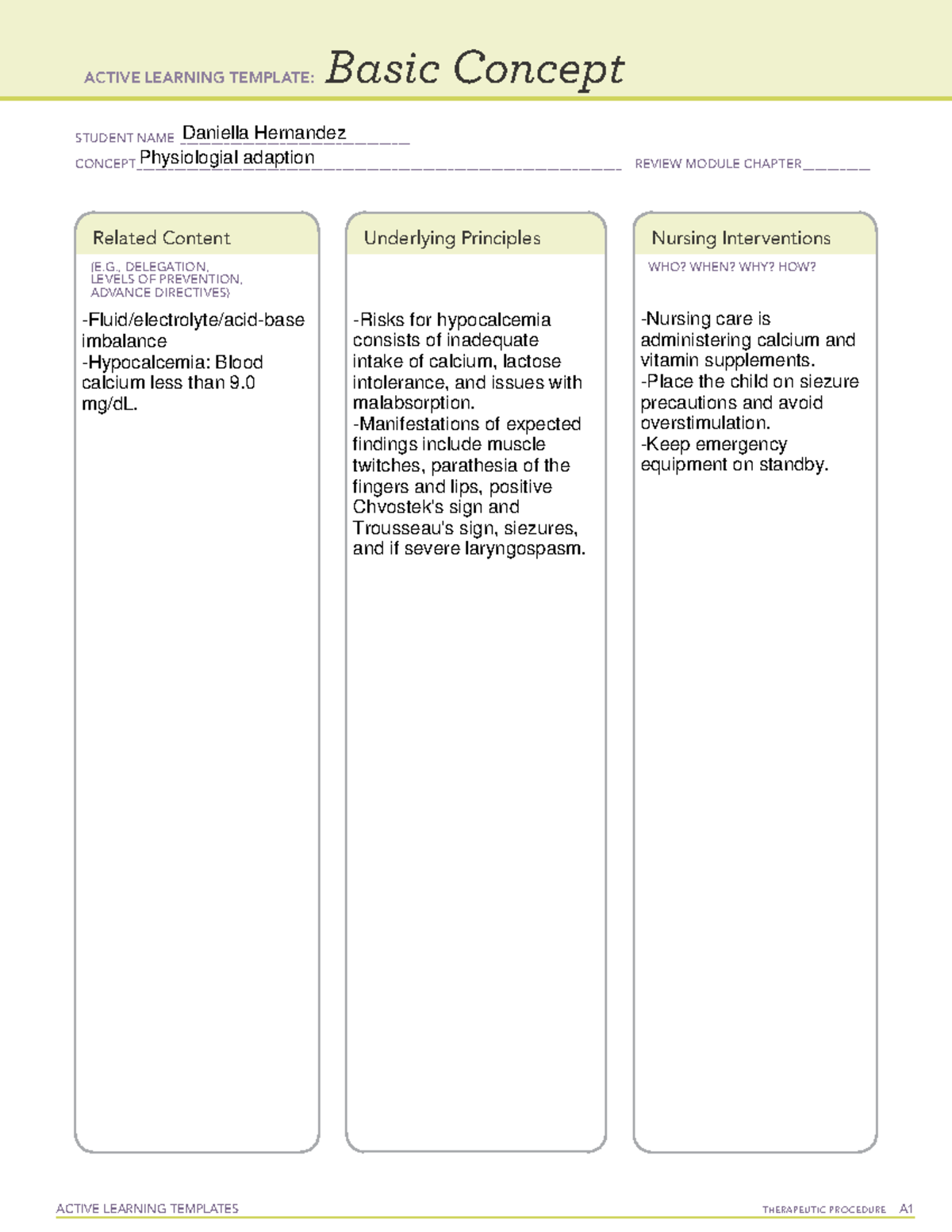 8 peds - med surggggg - VN201 - ACTIVE LEARNING TEMPLATES TherapeuTic ...