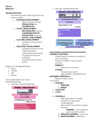 Highways and Railroad Engineering Formulas 1 - Highways and Railroad ...
