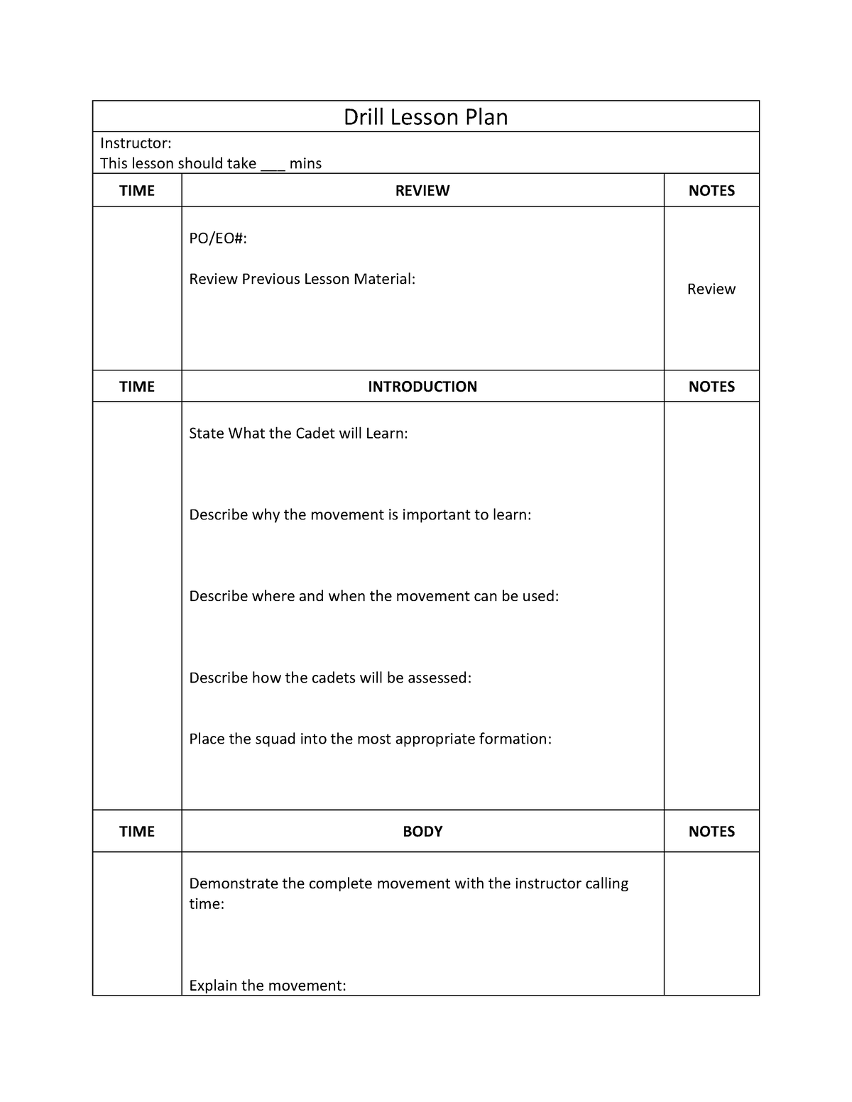 drill-lesson-template-drill-lesson-plan-instructor-this-lesson